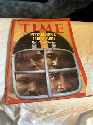 1975 Pittsburgh Steelers Time Magazine Joe Greene White Holmes LC Greenwood - Image 1 of 3