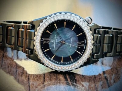 Reloj para hombre Bernhard H. Mayer La Vida esfera mop bisel diamante negro cerémico 38 mm Foto 1 de 4
