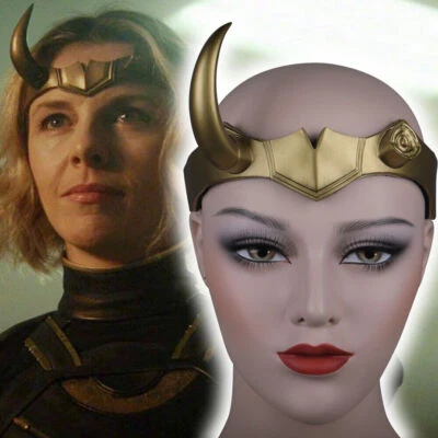 Female Loki Crown Horns Cosplay Headgear Helmet Superhero Headwear Props PVC - Image 1 of 4