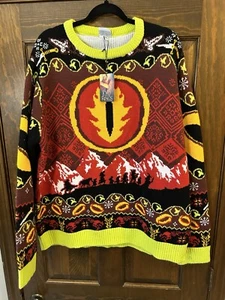 Lord Of The Rings Ugly Christmas Sweater Eye Of Sauron Size 3XL NWT - Picture 1 of 6