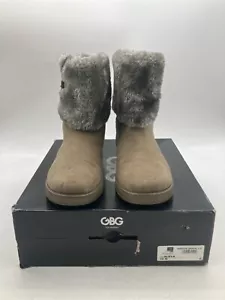 GBG Faux Fur Lined Suede Ankle Boots Womens Size 10M - Picture 1 of 11
