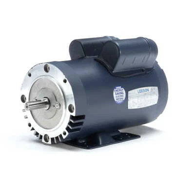 Leeson 116709.00 Electric Motor 5 HP 3450 Rpm 1-PH 230 Volt 56HC P6K34DK18A - Image 1 of 4