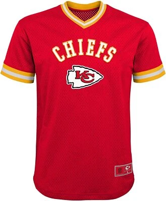 Camiseta Outerstuff Kansas City Chiefs Camiseta Juvenil Niño Sarga Cuello en V Malla Camiseta Top NFL Foto 1 de 4