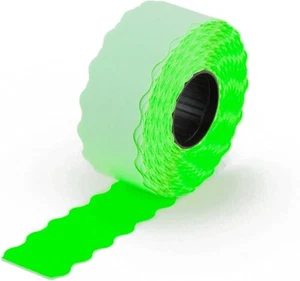 SET 10 Rollen Preisschilder Preisschild 26 x 12 mm farbig fluogrün - Bild 1 von 3