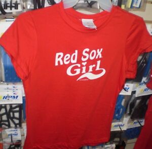 Boston Red Sox Youth LADY SLUGGER RED SOX GIRL Short Sleeve T-Shirt NWT LARGE