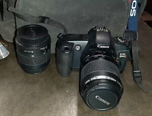 Canon EOS Rebel G 35mm SLR FILM Camera 35-80mm Lens & Sigma 80-200MM 1.5-4.91
