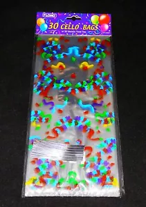 Multi Colored Happy Birthdays On Clear Cello Bags 30 count - Picture 1 of 4