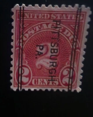 US Stamp - 1916 2c Postage Due - Used. - Image 1 of 4