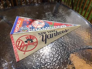 Vintage 1974 NEW YORK YANKEES MLB Full Size Baseball Pennant- Plus 98 Champions - Picture 1 of 4