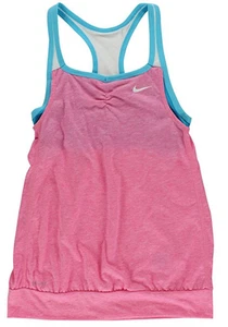Nike Girls Dri FIT Cool Two In One Cami Tank in Pink and Blue, XS - Picture 1 of 1