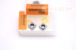 Brocas de carburo 2 piezas SCGW09T304 PCD30 / SCGW52.51 PCD30 para aluminio diamante INSERTAR - Imagen 1 de 3