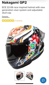 Arai RX 7V Evo Nakagami GP2 Motorcycle Motorbike Helmet - Picture 1 of 1