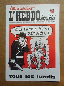 PLAKAT Zeitung HARA KIRI HEBDO Nr. 52 vom 26. Januar 1970 Zeichnung von Wolinski - Bild 1 von 1