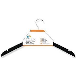 Honey Can Do Wooden Hangers for Shirts, Ebony Stain (Pack of 5) HNG-01526