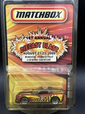 2009 Matchbox ORANGE 2008 CORVETTE ZR1 Exclusive 1st DIECAST BLAST Windsor RARE - Image 1 of 3
