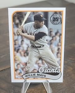 2024 topps series 1 35th Anniversary Willie Mays #/89  Real ones retro stock ssp