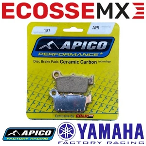 Yamaha YZ125/YZ250 APICO REAR BRAKE PADS 2003-2025 API187 Apico/Gold Fren - Picture 1 of 4