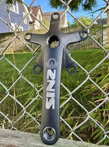 SINZ Crank Arm BMX 140mm ISIS Black Drive Side Only Crankset Mini Bike Velo - Picture 1 of 6