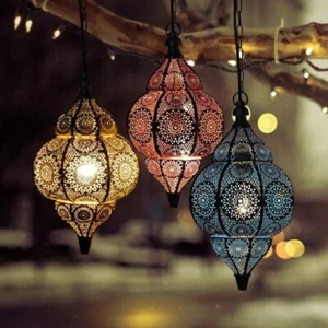 Moroccan Lamp, Pendant Metal Ceiling Light, Hanging Lantern Lamp, Turkish Lamps - Picture 1 of 8