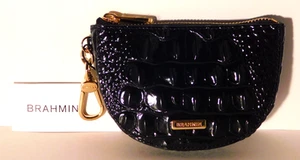 Brahmin Britt Black Melbourne Leather Clip-On Purse NWT - Bild 1 von 3