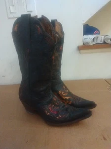 Women's Hand Made USA Stetson Pointed Toe Western Boots Size 8.5. - Picture 1 of 9