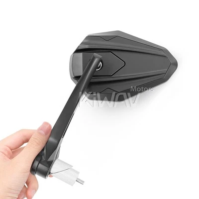 Espejos retrovisores de extremo de barra 4Rizz negro 1" barra hueca ID 17,5-20,4 mm se adapta a Victory Foto 1 de 4