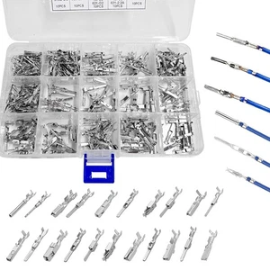 290Pcs Car Electrical Wire Terminal Pins Kit 1/1.5/1.8/2.2/2.8/3.5mm Connector - Picture 1 of 14