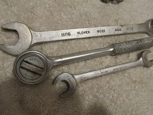 Vintage Vlchek 2800+ Ratchet 3/8" Drive USA Tool WC22 W1416 Wrench LOT 11/16 1/2 - Picture 1 of 5