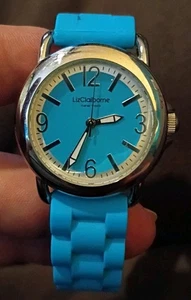 Liz Claiborne Blau Silber Edelstahl Damenuhr " - Bild 1 von 1