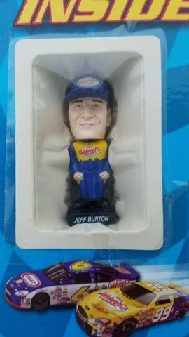 Jeff Burton NASCAR Racing Mini 3" Bobblehead - Kraft Velveeta Promo Item Cover