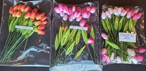 Miniature Paper Tulips with Stems New Lot of 100 - Picture 1 of 10