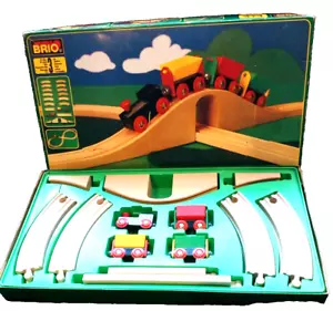 Vintage Brio Wooden Train Set 33125 - Original Box & Instructions - Picture 1 of 13