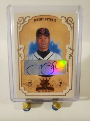 Donruss Diamond Kings 2004 firmas con marco de bronce/25 Jeremy Guthrie #117 automático Foto 1 de 2