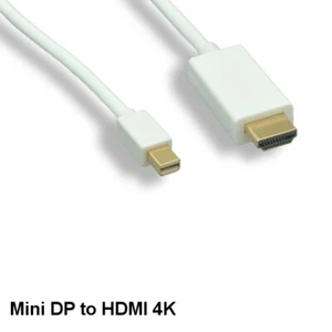 Kentek 3' Mini DisplayPort 1.2a Male to HDMI 1.4b Male Cable 4Kx2K 30Hz Ultra HD - Picture 1 of 1
