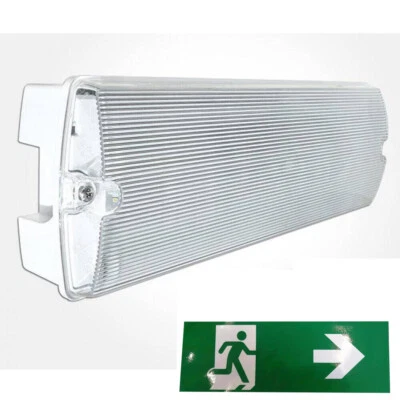 DEPMOG Notbeleuchtung Schild LED Fluchtwegleuchte Notleuchte Notausgang 350x110x55mm