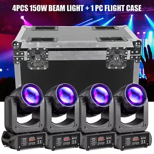 4X 150W LED Moving Head Lights 6+12Prism RGBW Gobo Beam Stage Light DJ Disco DMX - Picture 1 of 21