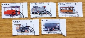 1980 Selection Used/cancelled Central America Stamps 'Trains' Item No M-265 - Picture 1 of 1