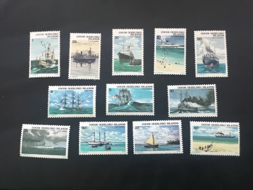 ICOLLECTZONE Cocos Islands 20-31 Ships and boats VF NH Foto 1 de 1