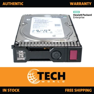 3.5" HP 2TB 6G SAS 7.2K SC Midline Hot Plug Hard Drive 652757-B21 653948-001 - Picture 1 of 1