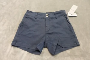 STS Blue NWT Womens Size 26 Navy Blue Lulu Trouser High Rise Zip Shorts - Picture 1 of 5