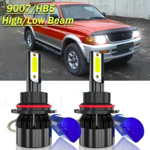 For Mitsubishi Montero 1992-1997 2X 9004 LED Headlight High/Low Beam Bulbs 6000K - Picture 1 of 12