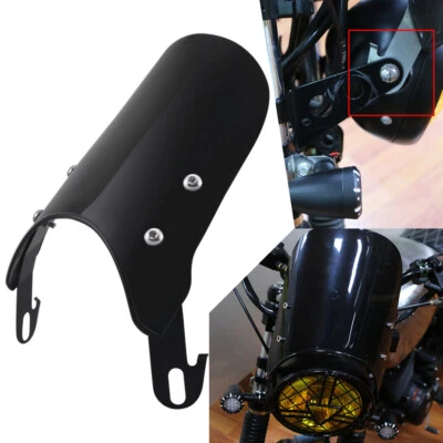 5-7" Round Headlight Windshield Windscreen w/Bracket For YAMAHA XJ 600S 1992-04 - Image 1 of 4