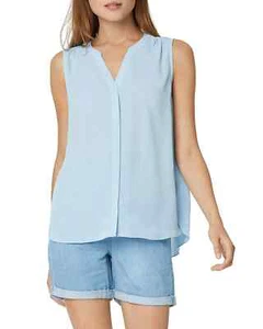 NYDJ Sleeveless Sky Blue Pintucked Blouse Size X- Small, NWT $79.00 (bn21) - Picture 1 of 6
