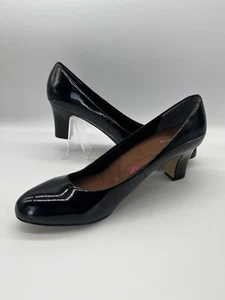 Zapatos de salón Ros Hommerson VALEDA clásicos de charol negro para mujer 🌺 Talla 10 ~ NUEVO - Imagen 1 de 9
