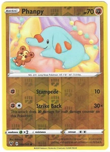 POKEMON VIVID VOLTAGE REVERSE HOLO PHANPY 086/185 NM/MINT PACK FRESH - Picture 1 of 1