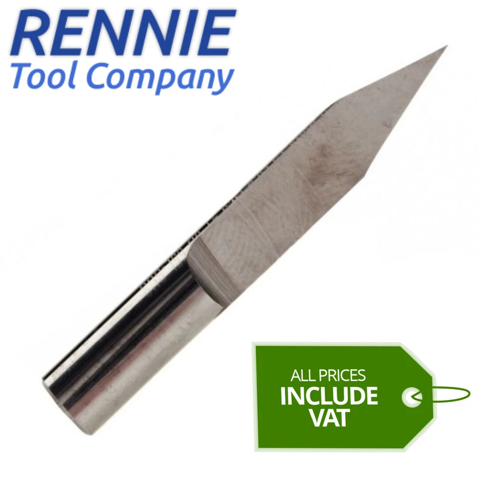 RENNIE TOOL COMPANY 1 x Solid Carbide PCB Engraving Bit CNC Router Tool V-shape ALL SIZES & ANGLES