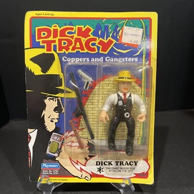 Figura de acción 1990 Playmates Coppers and Gangsters Dick Tracy MOSC Foto 1 de 4