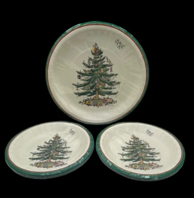 CR Gibson SPODE Coated Dinner Plates (8 Ct) Dessert Plates 2 Pkgs (16 Ct) SEALED - Image 1 of 4