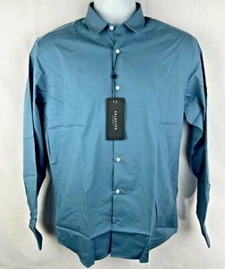 Camicia abito da uomo da uomo selezionata taglia US 15,75 maniche lunghe aderente stretch - Foto 1 di 9