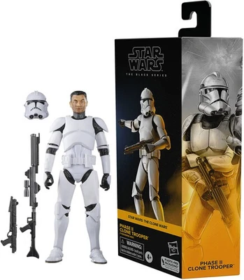 Coleccionables Hasbro - Star Wars: The Clone Wars - Serie Negra - Clon Fase II Foto 1 de 4